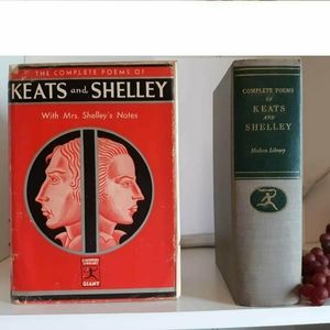 Keats and Shelley dark academia vintage poetry English book